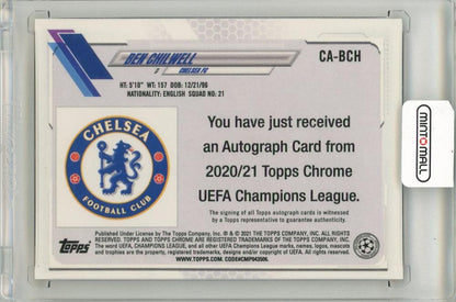 2020-21 TOPPS Chrome UEFA Champions League Ben Chilwell Autographs Orange Bubbles Refractors #CABCH Chelsea FC