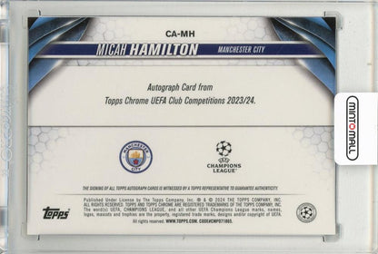 2023-24 TOPPS Chrome UEFA Club Competitions Micah Hamilton Chrome Autographs #CAMH Manchester City