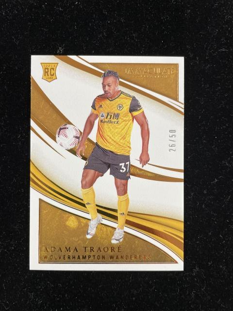 2020 Panini Immaculate Collection Wolverhampton Wanderers Adama Traore base Bronze Parallel card number 26 of 50