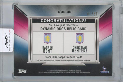 2014 TOPPS Premier Gold Dynamic Duos / DARREN BENT & CHRISTIAN BENTEKE(Aston Villa) 41/50
