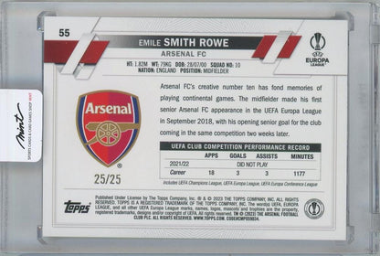 2022-23 TOPPS UEFA Club Competitions Orange #55 / EMILE SMITH ROWE(Arsenal) 25/25