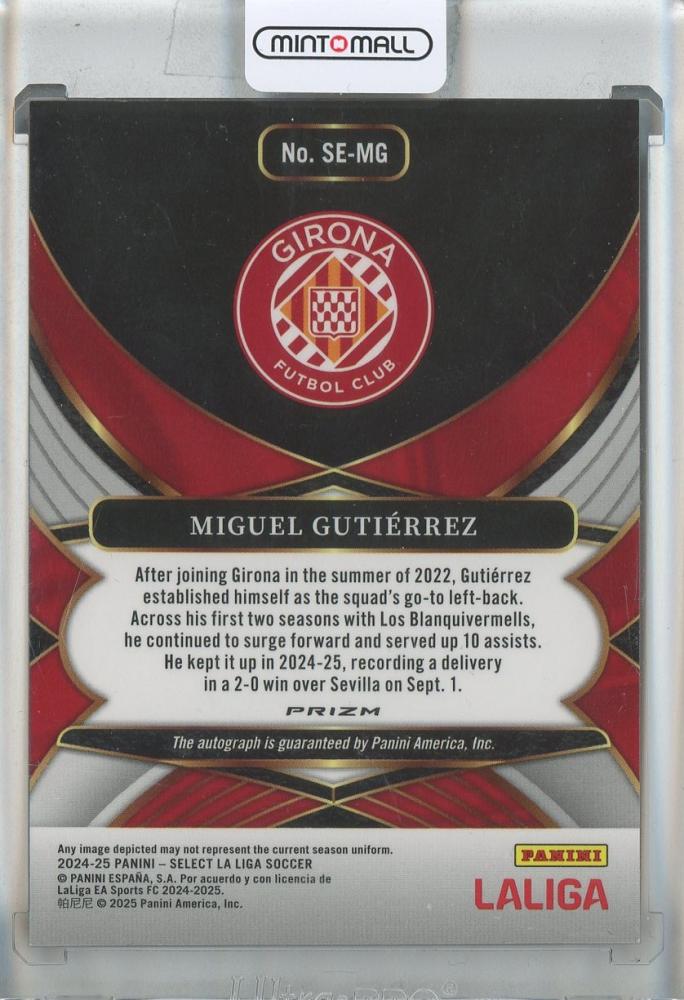 2024-25 Select La Liga Miguel Gutierrez Select Signatures Red #10 Girona FC