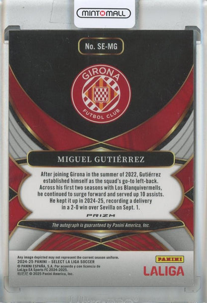 2024-25 Select La Liga Miguel Gutierrez Select Signatures Red #10 Girona FC