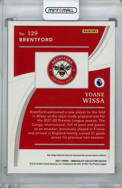2021 Panini Immaculate Collection Brentford Yoane Wissa Base Bronze rookie card numbered 27 out of 49