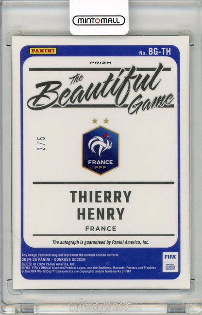 2024-25 Donruss Beautiful Game Autographs Dragon Scale #40 Thierry Henry