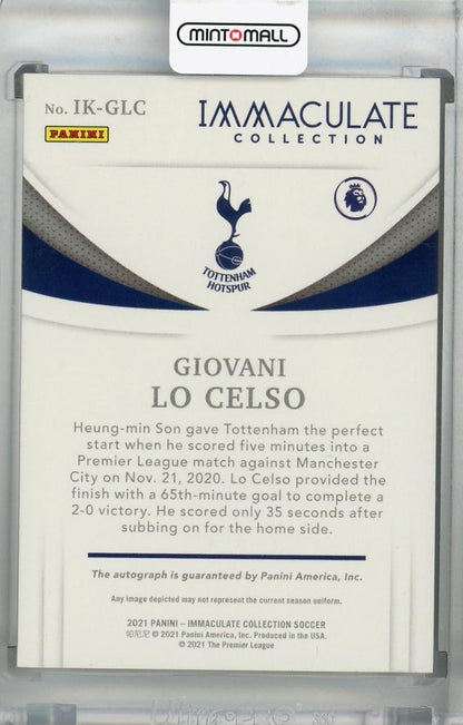 2021 Panini Immaculate Collection Giovani Lo Celso Tottenham Hotspur Bronze parallel trading card number 43 of 49