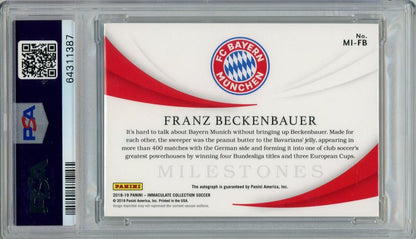 2018-19 Panini Immaculate Collection Soccer Franz Beckenbauer Milestones Autographs/#MI-FB03/10PSA8