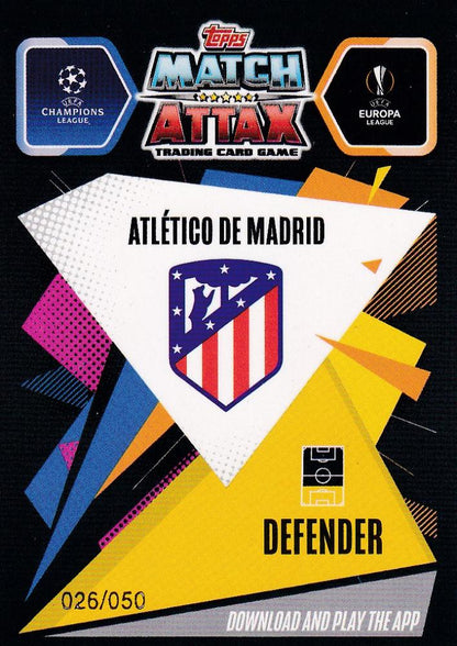 2020-21 Topps Chrome Match Attax Jose Maria Gimenez Gold parallel card from UEFA Champions League set