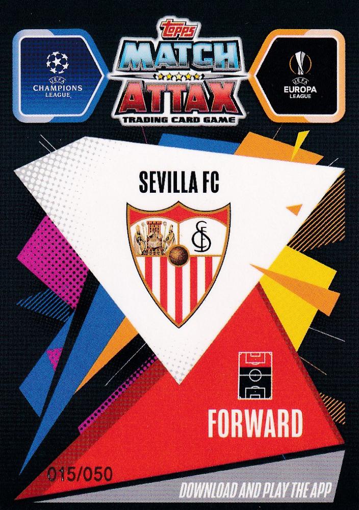 2020-21 Topps Chrome Match Attax UEFA Champions League Sevilla FC Munir Gold Parallel trading card 15 of 50