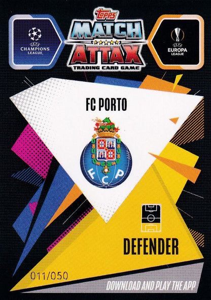 2020-21 Topps Chrome Match Attax UEFA Champions League Pepe FC Porto Gold Parallel card 11 of 50