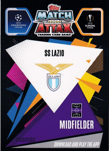 2020-21 Topps Chrome Match Attax UEFA Champions League Europa League SS Lazio Marco Parolo Gold Base Card 50/50
