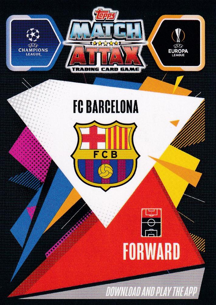 2020-21 Topps Chrome Match Attax UEFA Champions League Lionel Messi FC Barcelona base Refractor card
