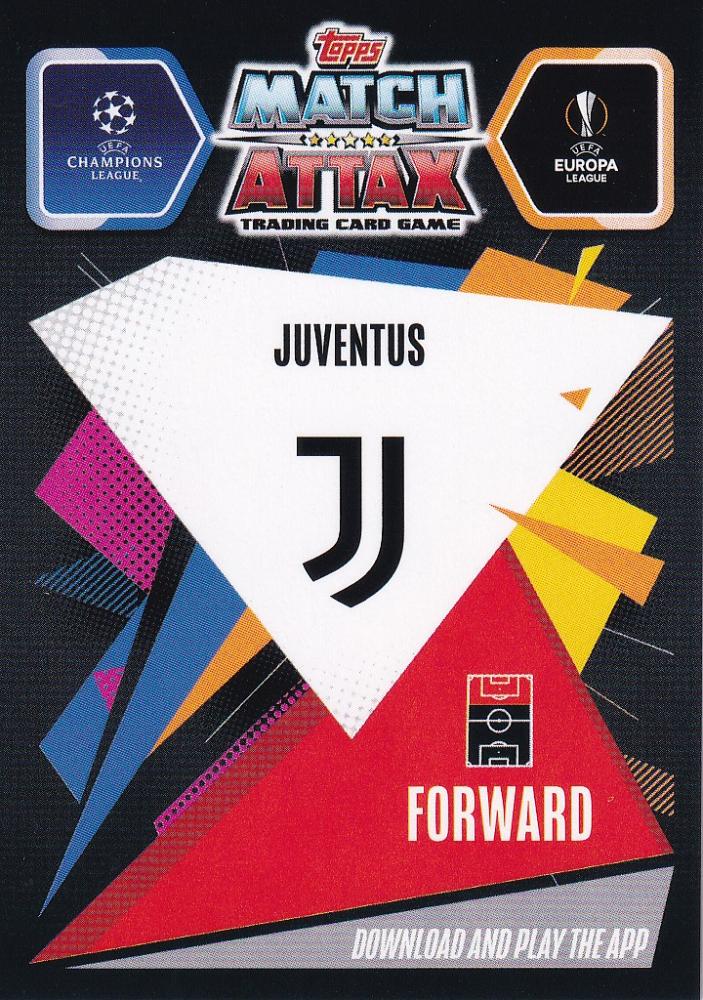 2020-21 Topps Chrome Match Attax UEFA Champions League Juventus Cristiano Ronaldo Base Refractor Parallel card