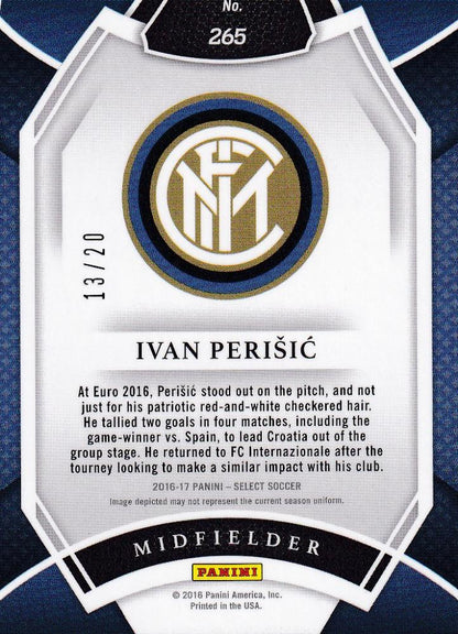 2016-17 Panini Select FC Internazionale Ivan Perisic Base Field Level Camo Parallel serial 13 of 20 football card