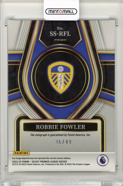 2022-23 Panini Select Premier League Robbie Fowler Purple Signatures36/49 Leeds United