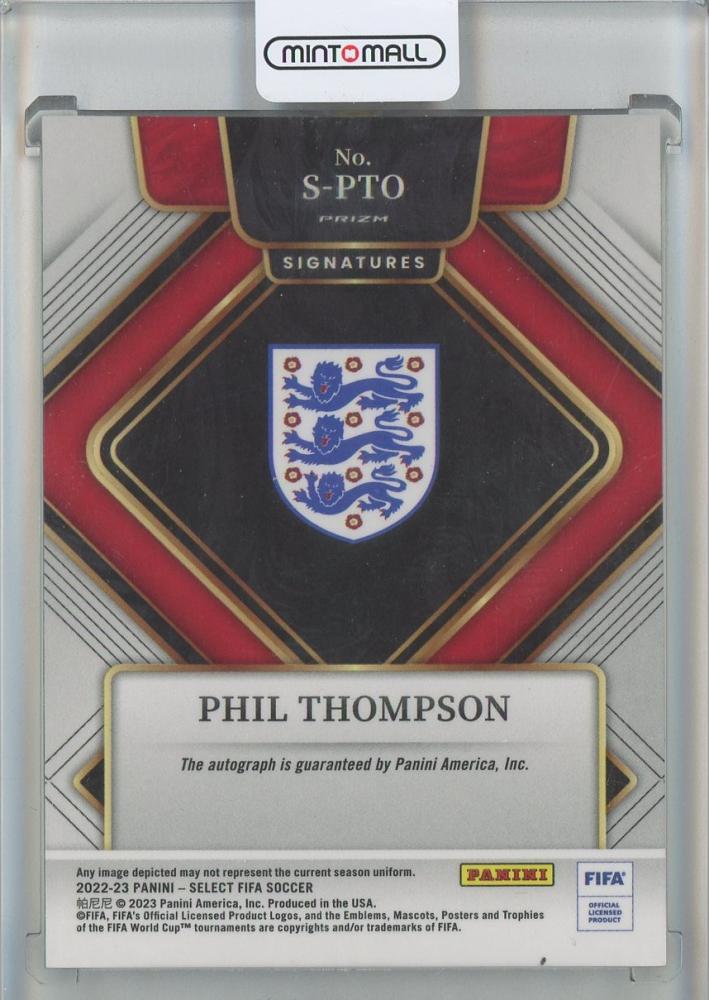 2022-23 Select FIFA Phil Thompson Signatures #5 England