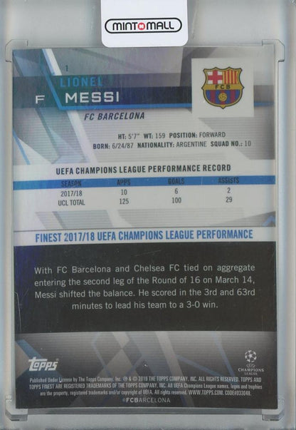2018-19 Finest UEFA Champions League Lionel Messi #1 FC Barcelona