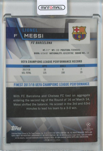 2018-19 Finest UEFA Champions League Lionel Messi #1 FC Barcelona
