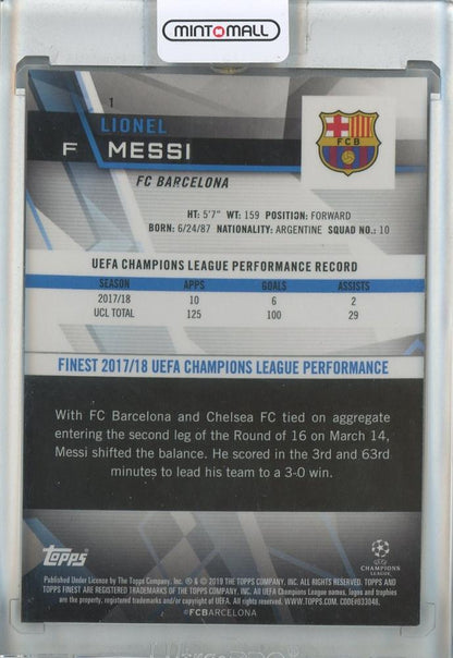 2018-19 Finest UEFA Champions League Lionel Messi #1 FC Barcelona