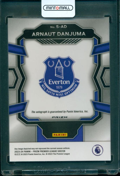2023-24 Panini Prizm Premier League Soccer Arnaut Danjuma Breakaway Silver Autograohs Everton