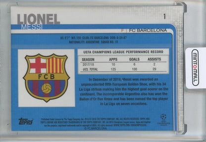 2018-19 Topps Chrome UEFA Champions League Lionel Messi #1 FC Barcelona