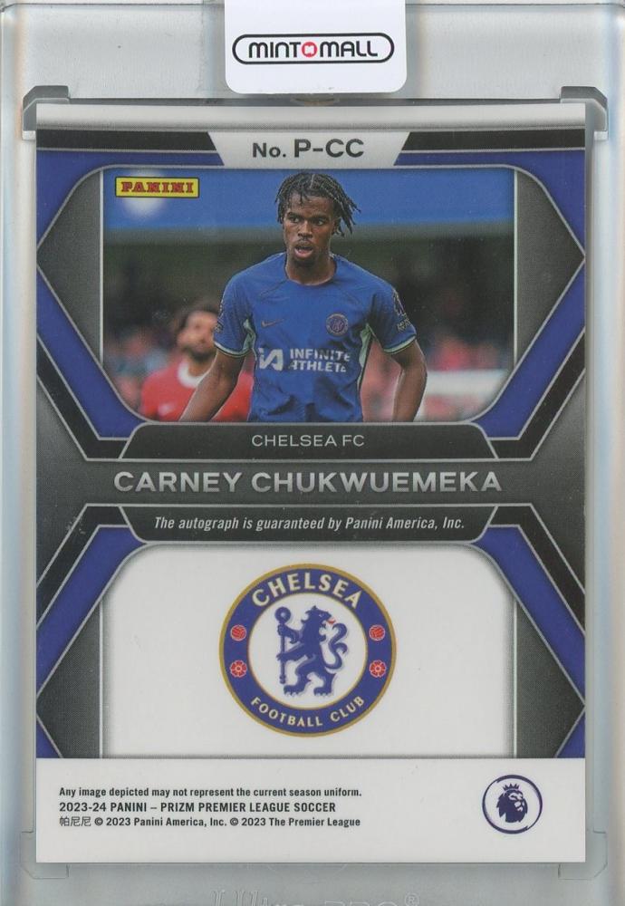 2023-24 Panini Prizm English Premier League Carney Chukwuemeka Penmanship #10 Auto Chelsea FC