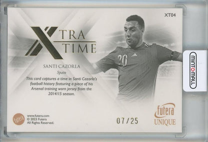 2023-24 Futera Unique World Football Santi Cazorla Xtra Time Relics #XT0407/25 Spain