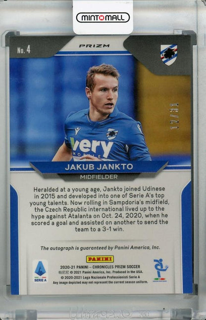 2020-21 Panini Chronicles UC Sampdoria Jakub Jankto Prizm Serie A Autographs Silver Circles parallel card