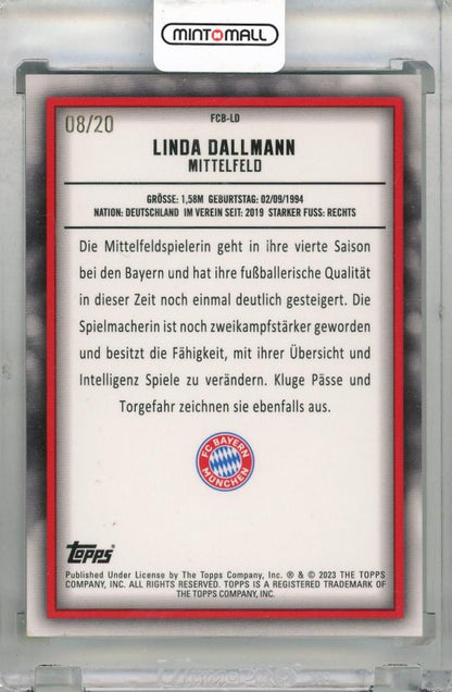 2022-23 TOPPS Bayern Munchen Team Set Green Foil #FCBLD Linda Dallmann 08/20