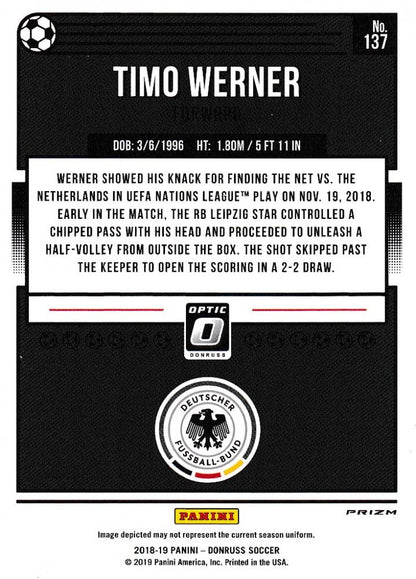 2018-19 Donruss Germany Timo Werner Base Holo Parallel Version trading card