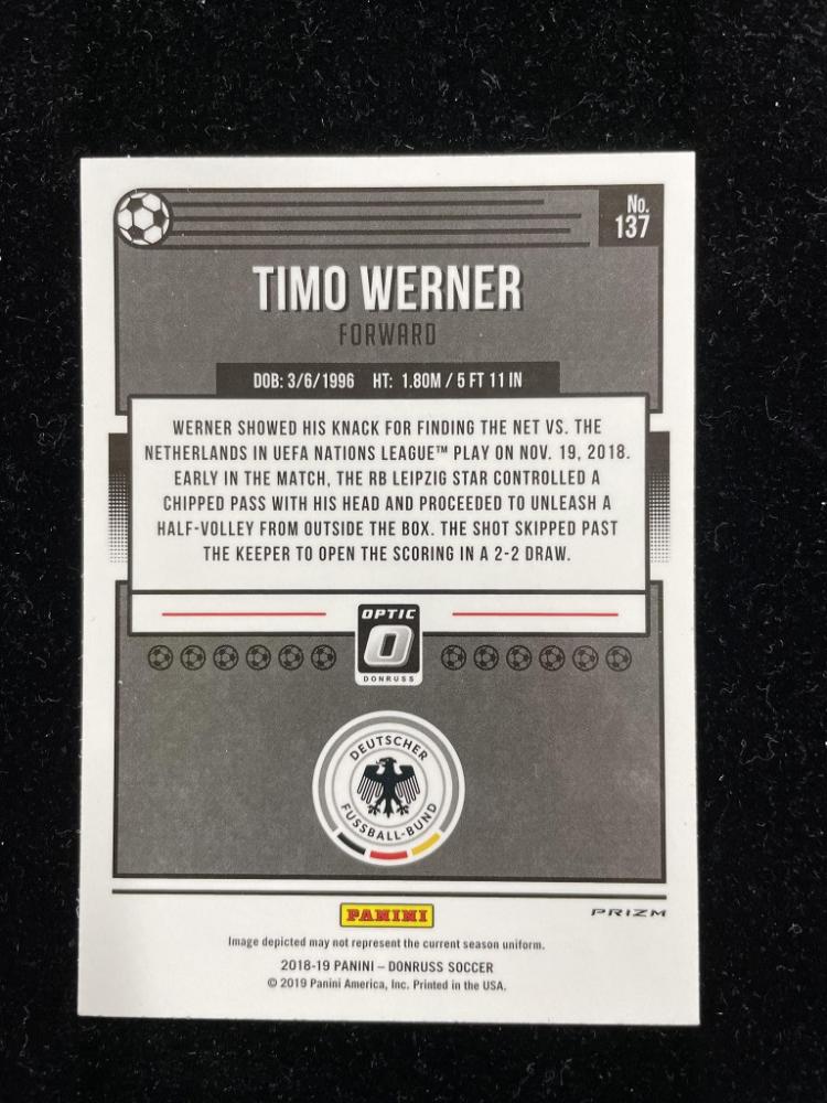 2018-19 Donruss Germany Timo Werner Base Holo Parallel Version trading card