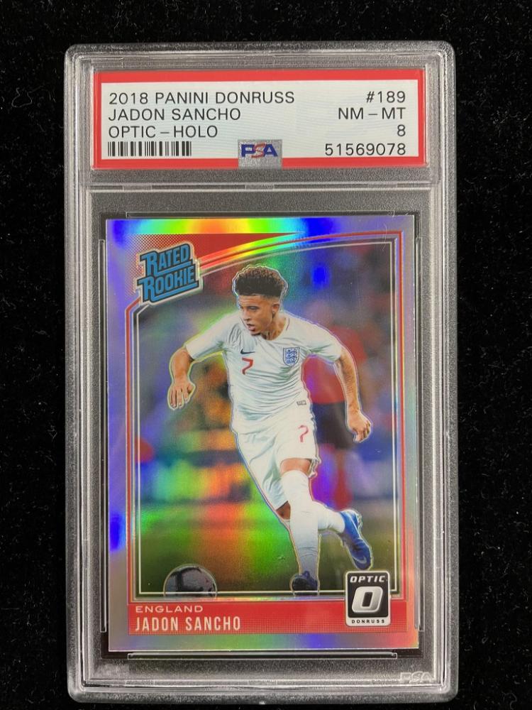 2018-19 Donruss England Jadon Sancho Base Optic Holo Parallel Version trading card