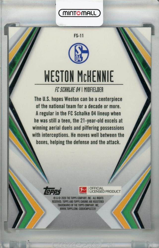 2019-20 Topps Chrome Bundesliga FC Schalke 04 Weston McKennie Future Stars Rookie Card