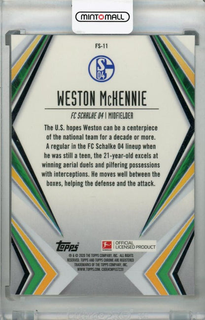 2019-20 Topps Chrome Bundesliga FC Schalke 04 Weston McKennie Future Stars Rookie Card