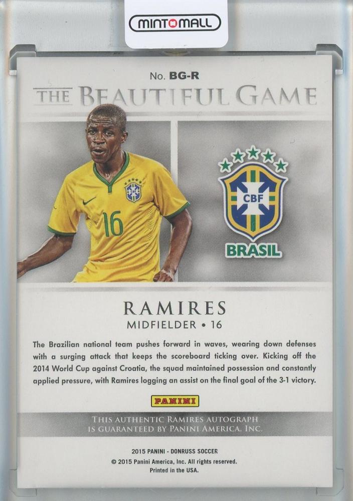 2015 Donruss Ramires The Beautiful Game Signatures #24 Brazil