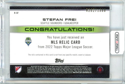 2022 Topps Major League Soccer Stefan Frei Relic 0202/1300