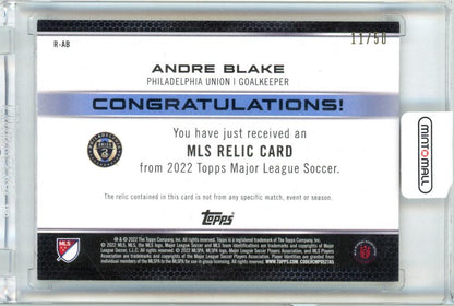 2022 Topps Major League Soccer Andre Blake Relic 11/50