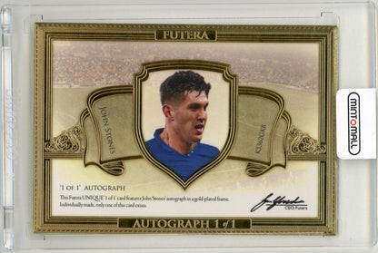2016 Futera Unique World Football John Stones 1-of-1 Autographs 24KT1/1 England