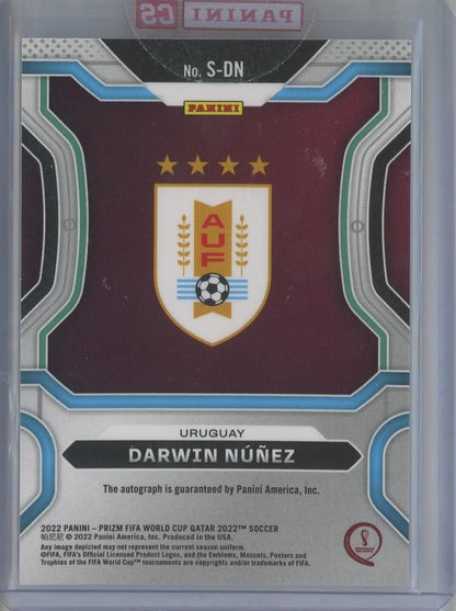 2022 Panini Prizm FIFA World Cup Qatar Soccer Darwin Nunez Autograph