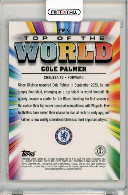 2024-25 Topps Finest UEFA Club Competitions Cole Palmer Top Of The World40/75 Chelsea FC