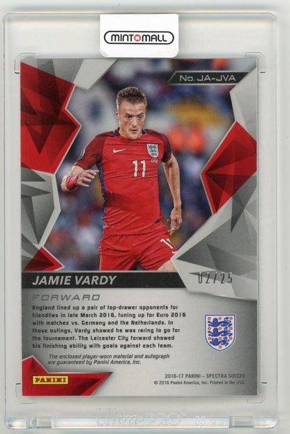 2016 Panini Spectra Jamie Vardy Jersey Autographs Pink Parallels2/25 England