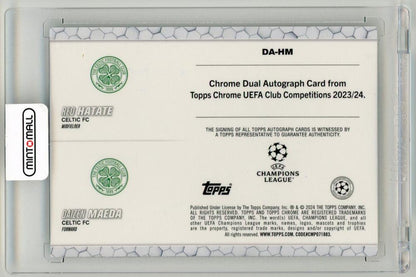 2023-24 Topps Chrome UEFA Club Competitions Daizen Maeda/Reo Hatate Dual Autographs 44/99 Celtic FC