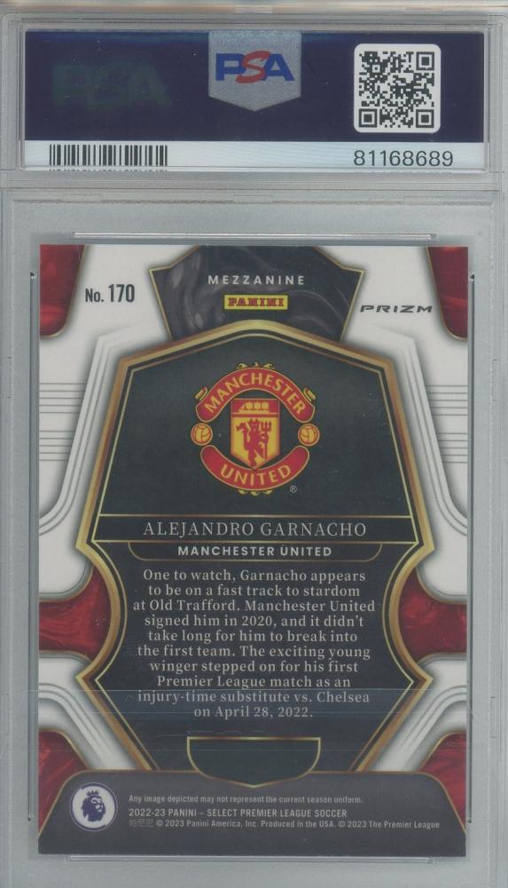 2022-23 Select English Premier League Alejandro Garnacho Multi-Color #170 RCPSA9 Manchester United