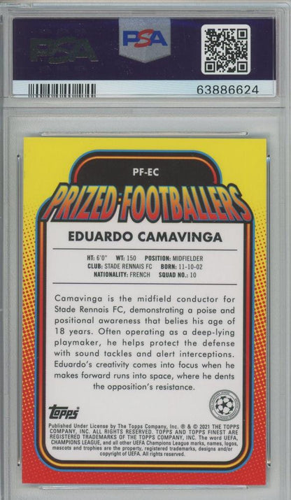2020-21 Finest UEFA Champions League Eduardo Camavinga Prized Footballers Fusion #PFFEC RCPSA10 Stade Rennais