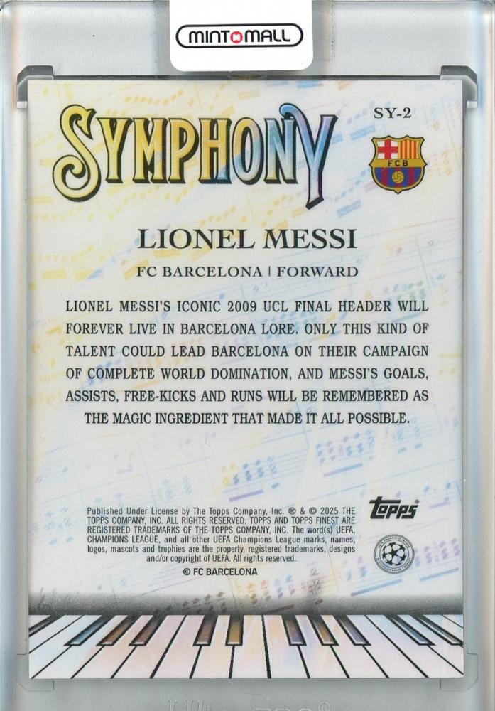 2024-25 Finest UEFA Club Competitions Lionel Messi Symphony #SY2 FC Barcelona