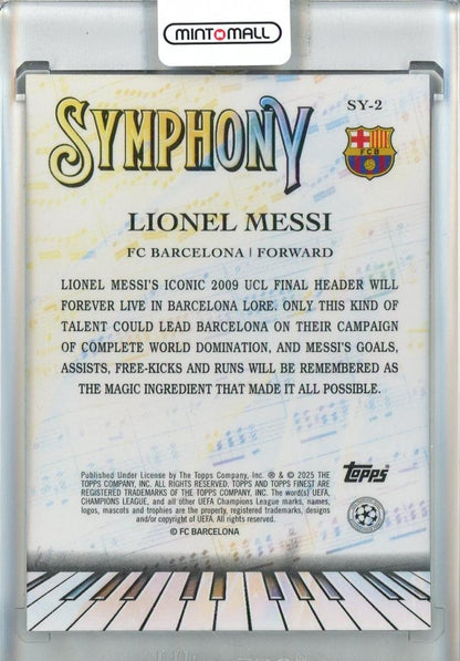 2024-25 Finest UEFA Club Competitions Lionel Messi Symphony #SY2 FC Barcelona