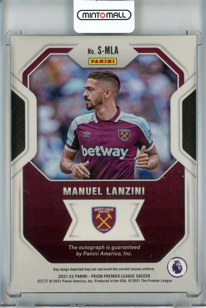 2021-22 Panini Prizm Premier League Soccer Manuel Lanzini Signatures/#S-MLA West Ham United
