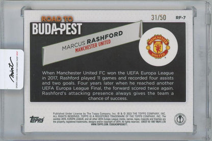2022-23 TOPPS UEFA Club Competitions Road to the Final Gold / MARCUS RASHFORD(Manchester United) 31/50