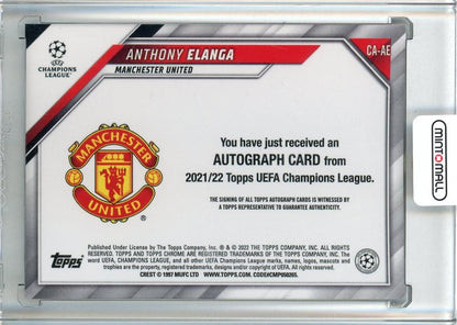 2021-22 Topps Chrome UEFA Champions League Anthony Elanga Chrome Autographs/#CA-AE Manchester United