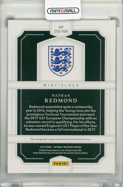 2018 Panini National Treasures Nathan Redmond Debut Signatures Auto #1869/99